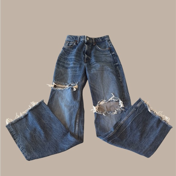 Zara TRF high waisted wide leg jeans - Picture 2 of 2